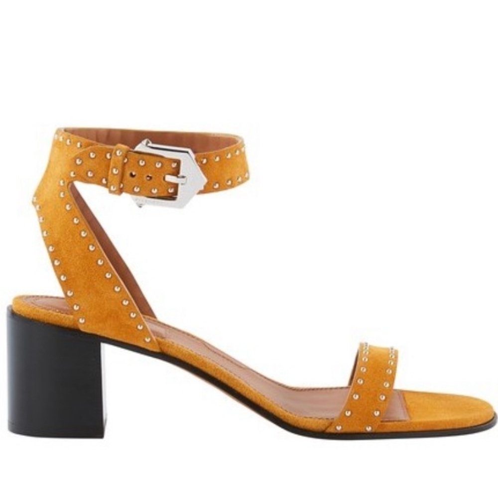 Givenchy Elegant 60 Studded Suede Sandals in Sienna